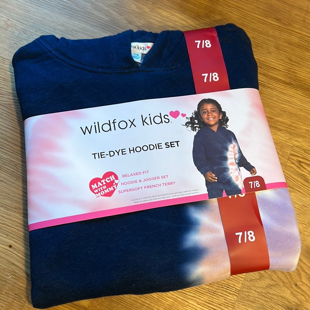Wildfox Kids Tie-Dye Hoodie Set 7/8
